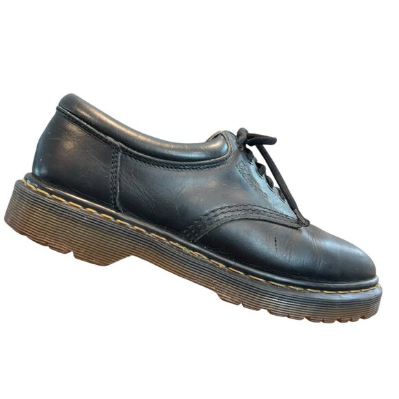 Vintage Dr Martens 8053 Crazy Horse Black Leather Oxford Shoes UK Size 8 England main image 12